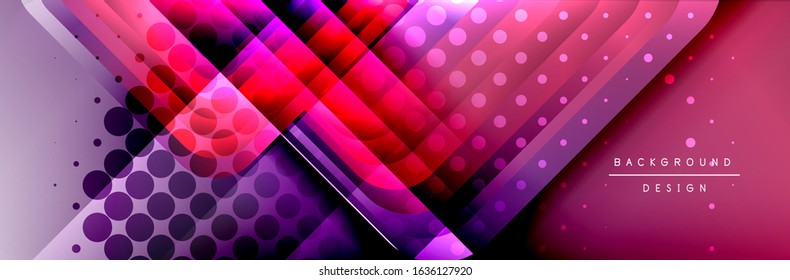 Round squares shapes composition geometric abstract background. Vector Illustration For Wallpaper, Banner, Background, Card, Book, Illustration, landing page, cover, placard, poster, banner, flyer