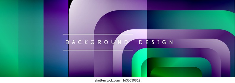 Los cuadrados redondeados forman el fondo abstracto geométrico de la composición. Ilustración vectorial para papel tapiz, cartel, fondo, tarjeta, libro, ilustración, página de inicio, portada, cartel, cartel, pancarta, volante