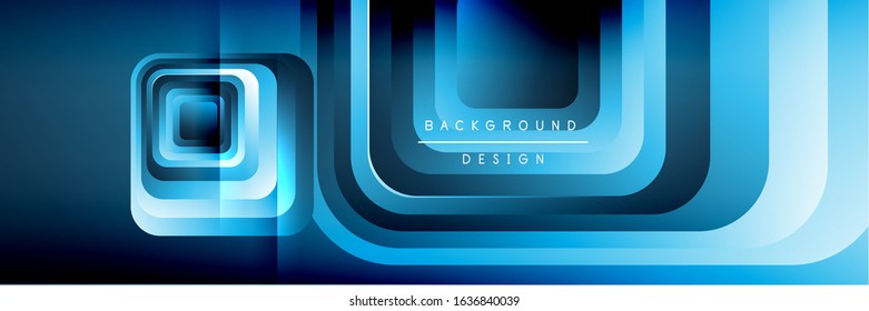 Round squares shapes composition geometric abstract background. Vector Illustration For Wallpaper, Banner, Background, Card, Book, Illustration, landing page, cover, placard, poster, banner, flyer