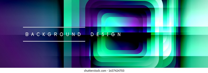 Round squares shapes composition geometric abstract background. Vector Illustration For Wallpaper, Banner, Background, Card, Book, Illustration, landing page, cover, placard, poster, banner, flyer