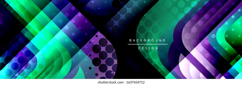 Round squares shapes composition geometric abstract background. Vector Illustration For Wallpaper, Banner, Background, Card, Book, Illustration, landing page, cover, placard, poster, banner, flyer