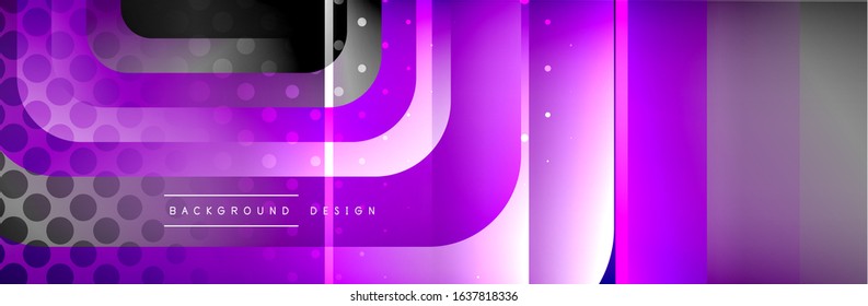 Round squares shapes composition geometric abstract background. Vector Illustration For Wallpaper, Banner, Background, Card, Book, Illustration, landing page, cover, placard, poster, banner, flyer