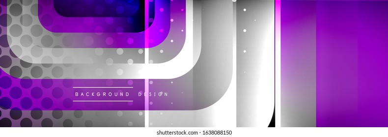 Round squares shapes composition geometric abstract background. Vector Illustration For Wallpaper, Banner, Background, Card, Book, Illustration, landing page, cover, placard, poster, banner, flyer