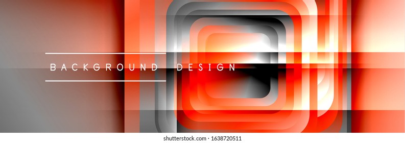 Round squares shapes composition geometric abstract background. Vector Illustration For Wallpaper, Banner, Background, Card, Book, Illustration, landing page, cover, placard, poster, banner, flyer