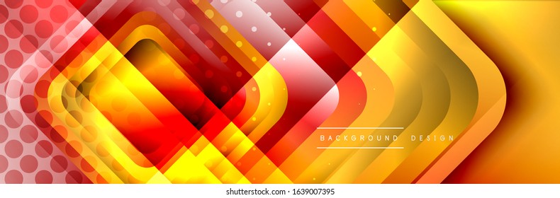Los cuadrados redondeados forman el fondo abstracto geométrico de la composición. Ilustración vectorial para papel tapiz, cartel, fondo, tarjeta, libro, ilustración, página de inicio, portada, cartel, cartel, pancarta, volante