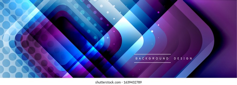 Round squares shapes composition geometric abstract background. Vector Illustration For Wallpaper, Banner, Background, Card, Book, Illustration, landing page, cover, placard, poster, banner, flyer