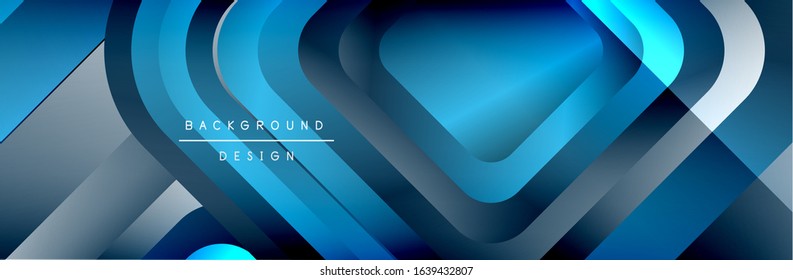Round squares shapes composition geometric abstract background. Vector Illustration For Wallpaper, Banner, Background, Card, Book, Illustration, landing page, cover, placard, poster, banner, flyer