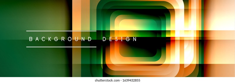Round squares shapes composition geometric abstract background. Vector Illustration For Wallpaper, Banner, Background, Card, Book, Illustration, landing page, cover, placard, poster, banner, flyer