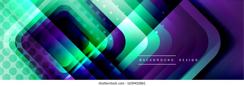 Round squares shapes composition geometric abstract background. Vector Illustration For Wallpaper, Banner, Background, Card, Book, Illustration, landing page, cover, placard, poster, banner, flyer