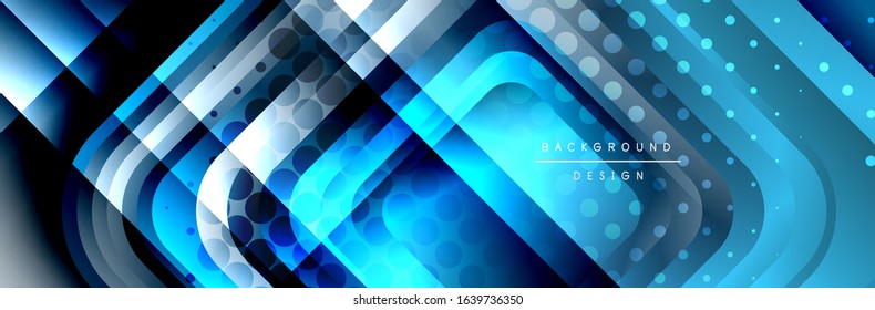 Round squares shapes composition geometric abstract background. Vector Illustration For Wallpaper, Banner, Background, Card, Book, Illustration, landing page, cover, placard, poster, banner, flyer