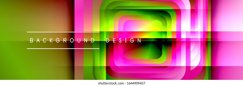 Round squares shapes composition geometric abstract background. Vector Illustration For Wallpaper, Banner, Background, Card, Book, Illustration, landing page, cover, placard, poster, banner, flyer