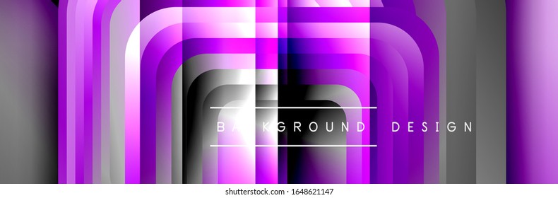 Round squares shapes composition geometric abstract background. Vector Illustration For Wallpaper, Banner, Background, Card, Book, Illustration, landing page, cover, placard, poster, banner, flyer