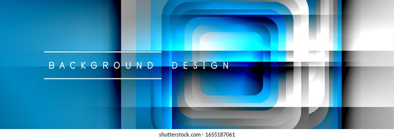 Los cuadrados redondeados componen el fondo abstracto geométrico. Ilustración vectorial para papel tapiz, pancarta, fondo, tarjeta, libro, ilustración, página de inicio, portada, cartel, cartel, pancarta, volante