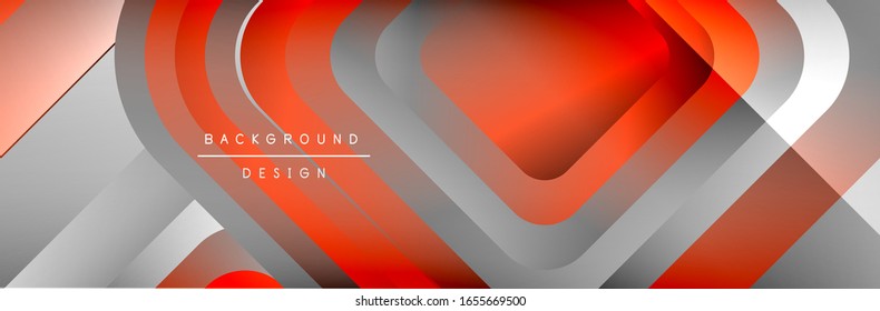 Los cuadrados redondeados componen el fondo abstracto geométrico. Ilustración vectorial para papel tapiz, pancarta, fondo, tarjeta, libro, ilustración, página de inicio, portada, cartel, cartel, pancarta, volante