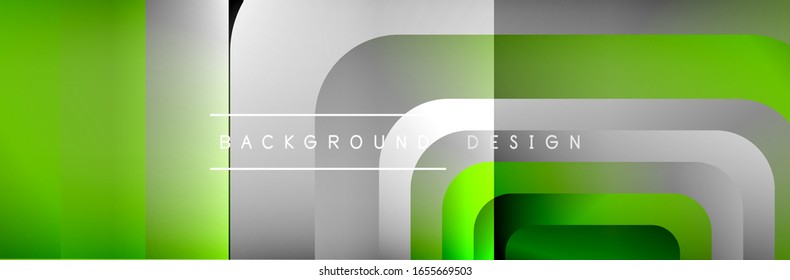 Round squares shapes composition geometric abstract background. Vector Illustration For Wallpaper, Banner, Background, Card, Book, Illustration, landing page, cover, placard, poster, banner, flyer