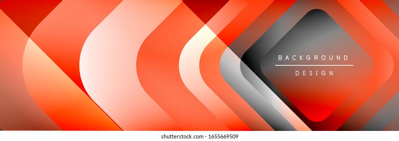 Round squares shapes composition geometric abstract background. Vector Illustration For Wallpaper, Banner, Background, Card, Book, Illustration, landing page, cover, placard, poster, banner, flyer
