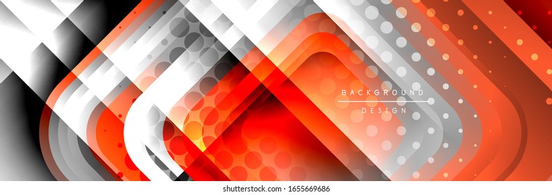 Los cuadrados redondeados componen el fondo abstracto geométrico. Ilustración vectorial para papel tapiz, pancarta, fondo, tarjeta, libro, ilustración, página de inicio, portada, cartel, cartel, pancarta, volante