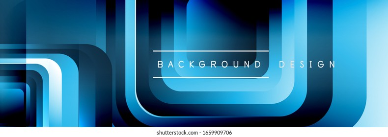 Round squares shapes composition geometric abstract background. Vector Illustration For Wallpaper, Banner, Background, Card, Book, Illustration, landing page, cover, placard, poster, banner, flyer