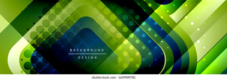 Los cuadrados redondeados componen el fondo abstracto geométrico. Ilustración vectorial para papel tapiz, pancarta, fondo, tarjeta, libro, ilustración, página de inicio, portada, cartel, cartel, pancarta, volante