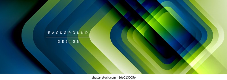 Los cuadrados redondeados componen el fondo abstracto geométrico. Ilustración vectorial para papel tapiz, pancarta, fondo, tarjeta, libro, ilustración, página de inicio, portada, cartel, cartel, pancarta, volante