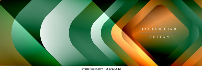 Round squares shapes composition geometric abstract background. Vector Illustration For Wallpaper, Banner, Background, Card, Book, Illustration, landing page, cover, placard, poster, banner, flyer