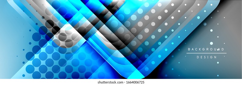 Runde Quadrate formen die Zusammensetzung geometrisch abstrakter Hintergrund. Vektorillustration-Illustration für Bildschirmhintergrund, Banner, Hintergrund, Karte, Buch, Illustration, Landungsseite, Abdeckung, Plakat, Plakat, Banner, Flyer