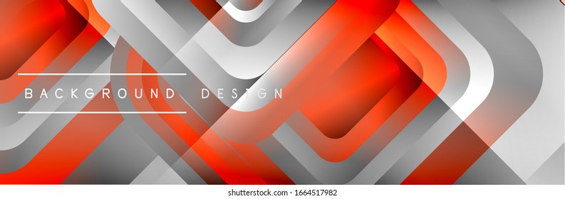 Los cuadrados redondeados componen el fondo abstracto geométrico. Ilustración vectorial para papel tapiz, pancarta, fondo, tarjeta, libro, ilustración, página de inicio, portada, cartel, cartel, pancarta, volante