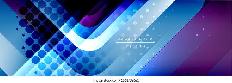 Round squares shapes composition geometric abstract background. Vector Illustration For Wallpaper, Banner, Background, Card, Book, Illustration, landing page, cover, placard, poster, banner, flyer