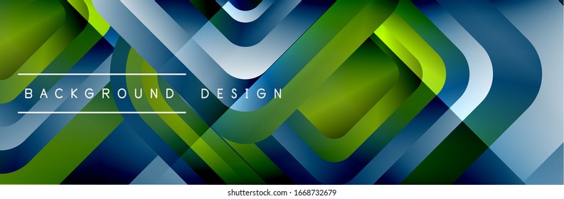 Round squares shapes composition geometric abstract background. Vector Illustration For Wallpaper, Banner, Background, Card, Book, Illustration, landing page, cover, placard, poster, banner, flyer