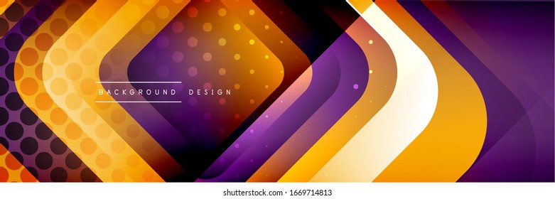 Round squares shapes composition geometric abstract background. Vector Illustration For Wallpaper, Banner, Background, Card, Book, Illustration, landing page, cover, placard, poster, banner, flyer