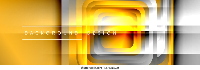 Round squares shapes composition geometric abstract background. Vector Illustration For Wallpaper, Banner, Background, Card, Book, Illustration, landing page, cover, placard, poster, banner, flyer