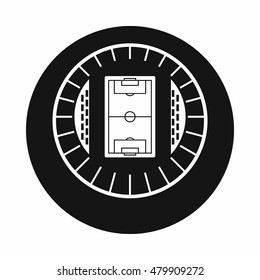 Round stadium top view icon in simple style on a white background vector illustration