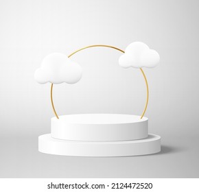 Rundstadion einzeln. Stage-Plattform. Vektor-Blinddarstellung