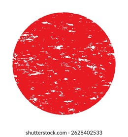 Round Stamp Frame – Red Ink Grunge Style
