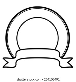 Round stamp with ribbon