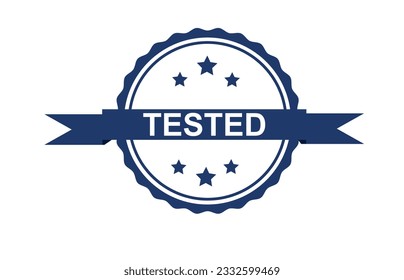 Round Stamp Tested Logo Design