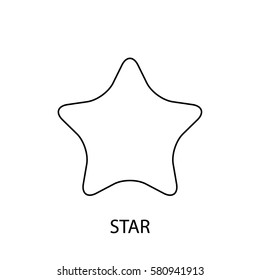 round star line icon