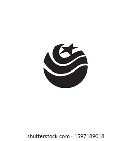 round star logo black and white