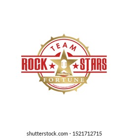 Round Star Microphone, Rockstar Theme Logo