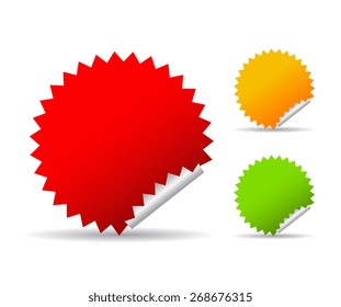 Round star stickers