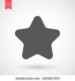Round star vector icon , grey favorite web symbol. Star Icon vector. Simple flat symbol. Perfect pictogram illustration on white background.