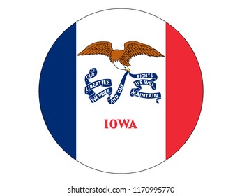 Round State Flag of Iowa