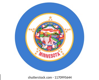 Round State Flag of Minnesota