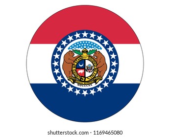 Round State Flag of Missouri