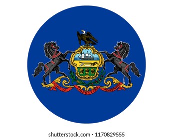 Round State Flag of Pennsylvania