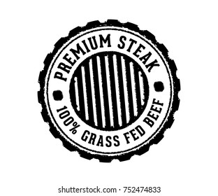 round steak products sign stamp 