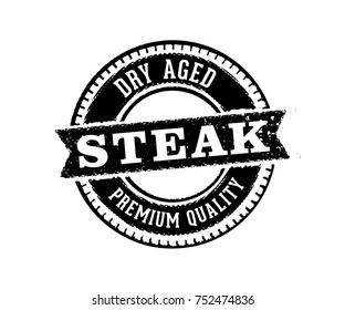 round steak products sign stamp 