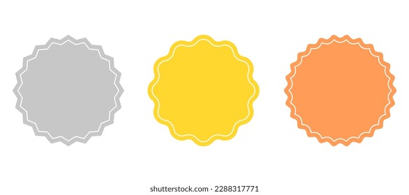 Round sticker, banner vector icon