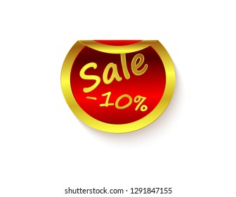 Round sticker sale -10%