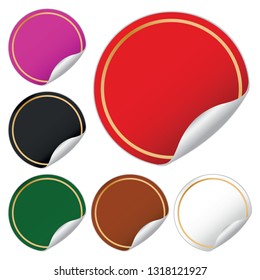 round sticker set